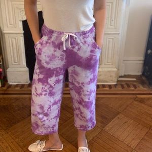 Tie dye vintage waffle/ribbed lounge pants.